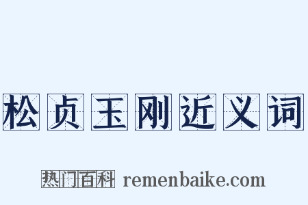 松贞玉刚近义词是什么意思的图片